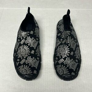 Men’s Aztec Print Black Water Shoes Slip-On Aqua 10 | adventure gear travel